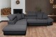 Ecksofa XL Sun-P links - mit Schlaffunktion - Asphalt