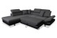 Ecksofa XL Sun-P links - mit Schlaffunktion - Asphalt