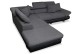 Ecksofa XL Sun-P links - mit Schlaffunktion - Asphalt