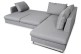 Ecksofa XL Helma-P rechts - mit Schlaffunktion - Grau