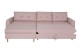 Ecksofa Siesta links - mit Schlaffunktion - Hellrosa