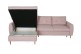 Ecksofa Siesta links - mit Schlaffunktion - Hellrosa