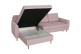 Ecksofa Siesta links - mit Schlaffunktion - Hellrosa