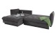 Ecksofa Palladio links - mit Schlaffunktion - Asphalt