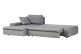 Sofa L-Form Solano-P beidseitig - mit Schlaffunktion - Schiefergrau