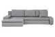 Sofa L-Form Solano-P beidseitig - mit Schlaffunktion - Schiefergrau