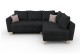 Ecksofa Universal Nordic - mit Schlaffunktion - Anthrazit