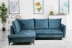 Ecksofa Shape links - mit Schlaffunktion - Petrolblau