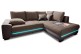 Ecksofa Nikita rechts - mit Schlaffunktion - Braun