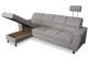 Ecksofa Milano - P links - mit Schlaffunktion - Taupe