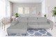 Ecksofa Fenza links - Silber