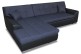 Ecksofa Treviso - P links - mit Schlaffunktion - Blau