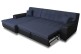 Ecksofa Treviso - P links - mit Schlaffunktion - Blau