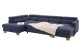 Wohnlandschaft Steve Luxus links - mit Schlaffunktion - Navy