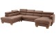 Wohnlandschaft Steve Luxus links - mit Schlaffunktion - Cognac