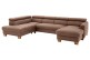 Wohnlandschaft Steve Luxus links - mit Schlaffunktion - Cognac