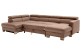 Wohnlandschaft Steve Luxus links - mit Schlaffunktion - Cognac