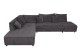 Ecksofa Split-P links - mit Schlaffunktion - Asphalt