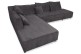 Ecksofa Split-P links - mit Schlaffunktion - Asphalt