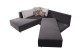 Ecksofa Split-P links - mit Schlaffunktion - Asphalt