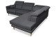 Ecksofa XL Salma-P rechts - Charcoal