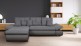 Sofa L-Form Enrico-P links - mit Schlaffunktion - Stahl