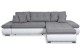 Ecksofa Enrico-P rechts - mit Schlaffunktion - Stahl