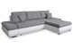 Ecksofa Enrico-P rechts - mit Schlaffunktion - Stahl
