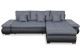 Sofa L-Form Enrico-P rechts - mit Schlaffunktion - Asphalt