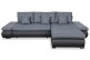 Sofa L-Form Enrico-P rechts - mit Schlaffunktion - Asphalt