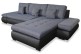 Sofa L-Form Enrico-P rechts - mit Schlaffunktion - Asphalt