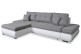 Ecksofa Enrico-P links - mit Schlaffunktion - Stahl