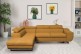 Sofa L-Form Casablanca-P links - mit Schlaffunktion - Kürbis