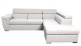 Sofa L-Form Riviera-P rechts - mit Schlaffunktion - Silbergrau