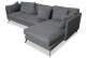 Ecksofa XL Bonham-P rechts - Dunkelgrau