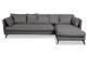 Ecksofa XL Bonham-P rechts - Stahl