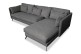 Ecksofa XL Bonham-P rechts - Stahl