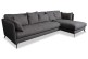 Ecksofa XL Bonham-P rechts - Stahl