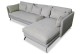 Ecksofa XL Bonham-P rechts - Graubeige