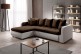 Sofa L-Form Fado Mini links - mit Schlaffunktion - Braun