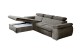 Ecksofa Trino links - mit Schlaffunktion - Charcoal