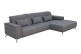 Sofa L-Form Robbin rechts - Grau