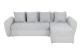 Ecksofa Universal Venus - mit Schlaffunktion - Silber