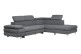 Sofa L-Form Conti rechts - mit Schlaffunktion - Grau
