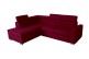 Sofa L-Form Lucy links - mit Schlaffunktion - Rot
