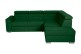 Sofa L-Form Lucy rechts - mit Schlaffunktion - Smaragd