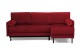 Ecksofa Universal Adele beidseitig - mit Schlaffunktion - Kirschrot