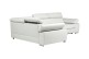 Ecksofa Loft links - mit Schlaffunktion - Silber