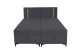 Boxspringbett 180x200 Alba LED - Charcoal