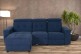 Sofa L-Form Linkin links - mit Relax - Blau